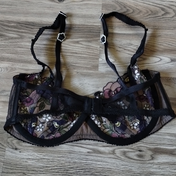 For Love and Lemons Clara Underwire Floral Lace Bra Size 34B - Picture 4 of 6